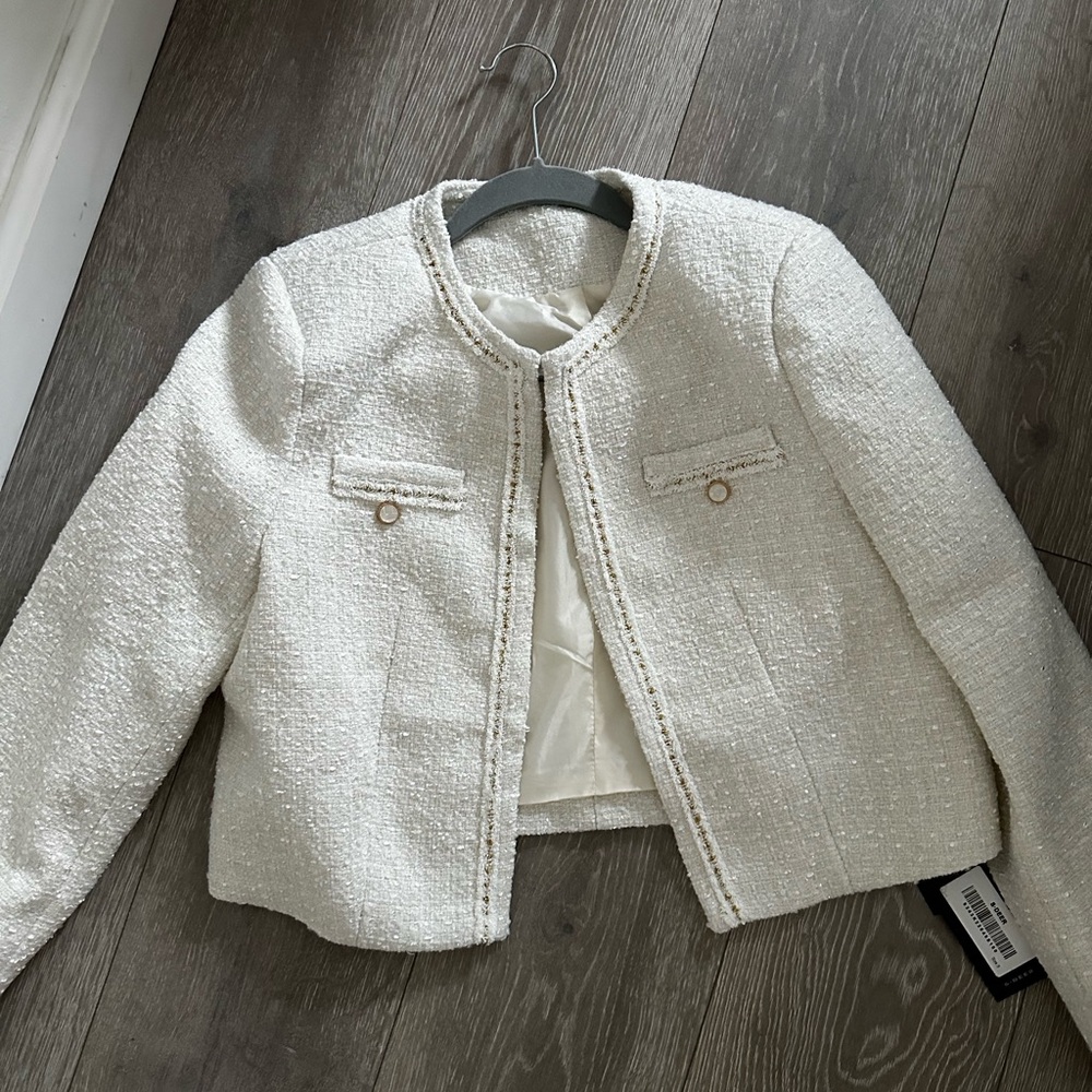 Elegant White Women Jacket